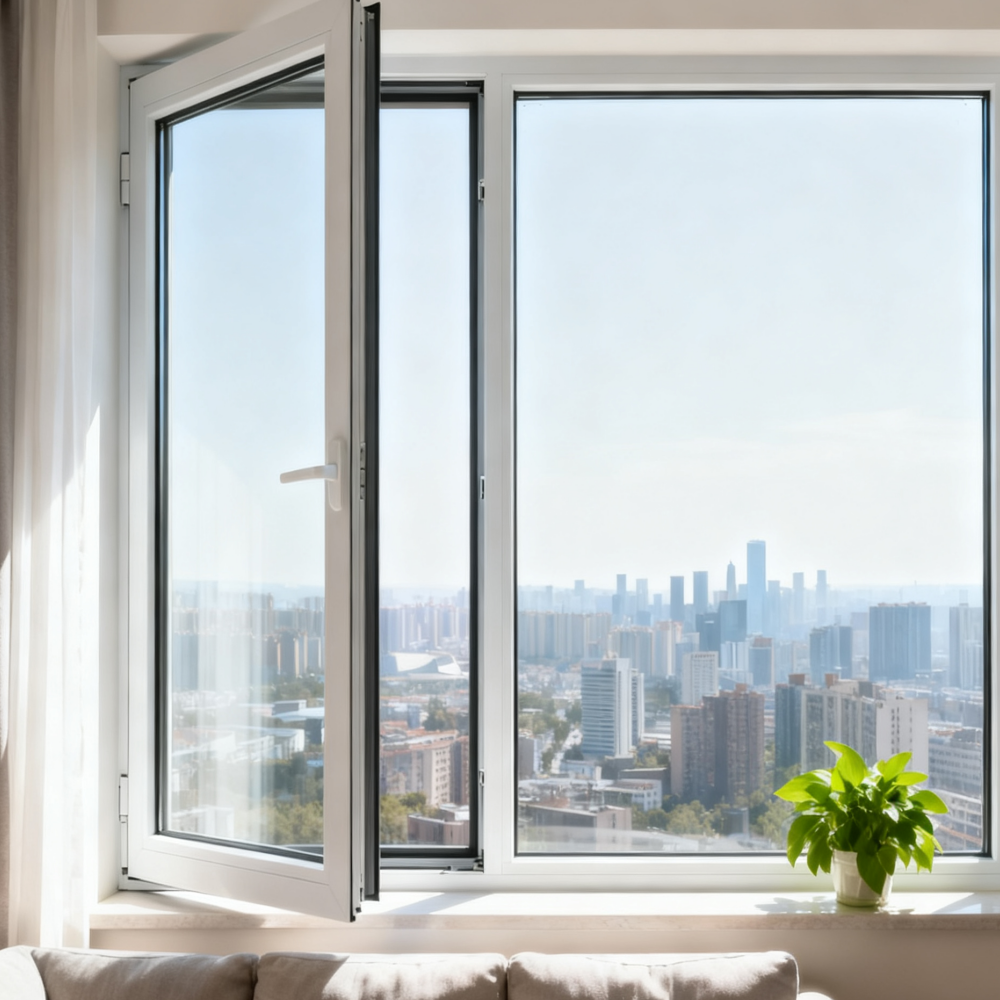 Professional Grade PVC Sliding Window Vinyl Double Glazed Sound Insulation for Apartment Hotel in China